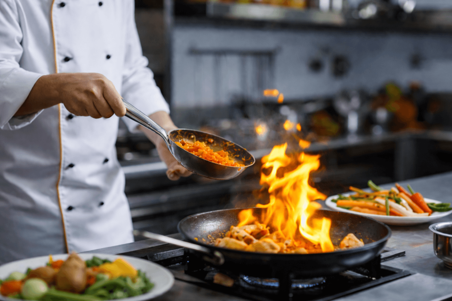 Chef preparing food
