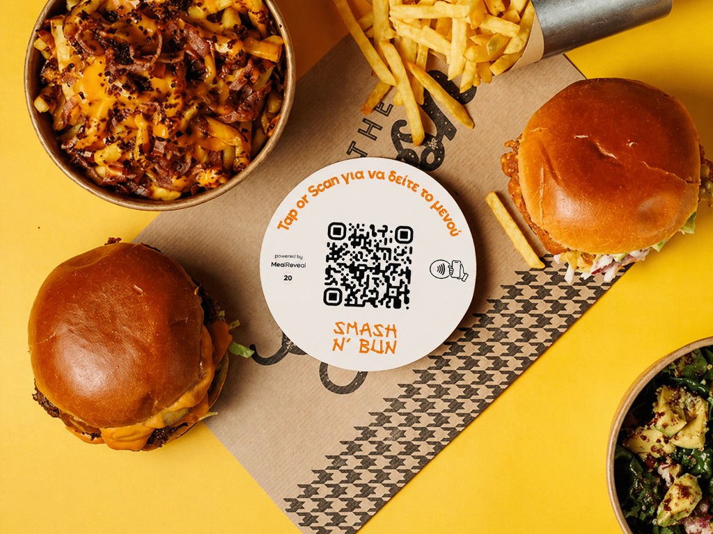 Εστιατόριο με ψηφιακό μενού meal reveal - Smash n' Bun